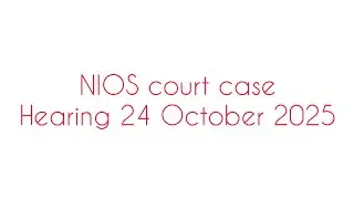 NIOS DElEd case update on 24 October 2025//5500 post