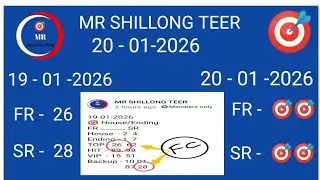 (Fix Guti) Shillong Teer Target 20-01-2026 @Hit Number @Common Number @Fix House/Ending @FR/SR