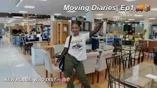moving diaries ep1| MOVE IN DAY📦🚚 unpacking, grocery shopping, organizing, hauls and more