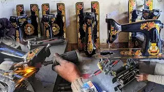 How Street Worker making Manual Sewing Machine in Local Factory