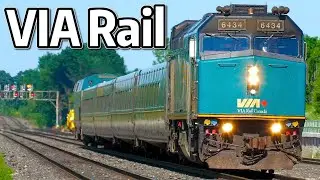 ⁴ᴷ⁶⁰ VIA Rail Corridor Trains passing the Danforth GO Station