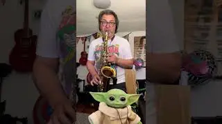 La fuerza está en la música 🎷… #starwars #mandalorian