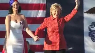 Hillary Clinton and Katy Perry Campaign Together in Iowa - 2016