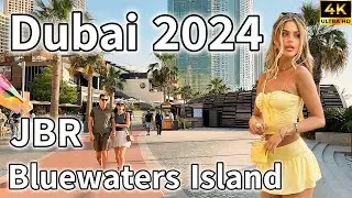 Dubai JBR to Bluewaters Island 🇦🇪 Amazing Ain Dubai, Jumeirah Beach Life [ 4K ] Walking Tour