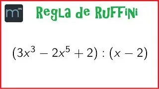 Regla de Ruffini, división de polinomios