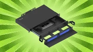 Dynacom 900-FRM-3C Premium 1U Slide-Out Rackmount Fiber Enclosure w/ Front Cover - 3 Panel LGX