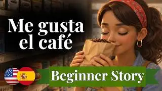 Learn Spanish Through a Short Story (A1–A2) | My Coffee Routine | Past Tense