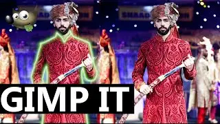 GIMP How to Create Glowing Lines on Portrait Image Easy Tutorial