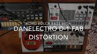 Korg Volca Bass with Fab Distortion D-1 Danelectro