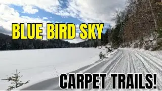 Ковровые трассы и голубое небо | Поездка на снегоходе Skidoo Renegade 900 Turbo