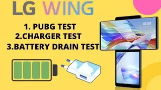 Lg Wing🔖Battery Test , Charger support and Pubg Test
