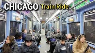 Chicago Train Ride From Downtown Chicago To Uptown On Wednesday | February 11, 2026 | 4K 60fps