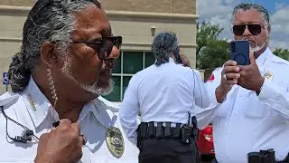 Ignorant Bank Securiturd Thinks He's a Secret Service Rambo! 
