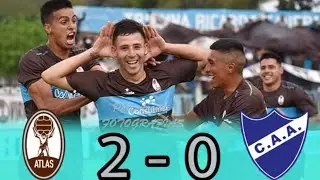 Primera D : ATLAS 2 - 0 ARGENTINO DE ROSARIO | (Los Goles)