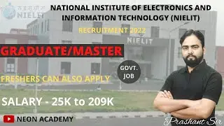 NIELIT Recruitment Notification 2022 | NIELIT Vacancy 2022 Job | Govt Job 2022 | Latest Job Update