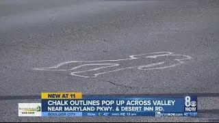 Chalk outlines pop up across town to promote pedestrian safety