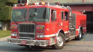 Long Beach Fire Dept. Engine 511 & Rescue 3 Responding 1/9/2025