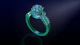 How To Design Ring With Matrix 8 Gemvision 308 #umphumrin #jewelrydesign #trending