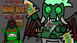 Warcraft 3 - Grom Hellscream Slaying Mannoroth but its 2d