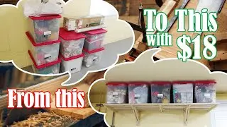 DIY Garage Shelves for Storage | Cheap Wall Mounted - Hanging Wood Shelf 1-Day Build