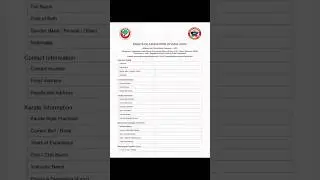 Membership Form KDFI - Karate Do Federation of India