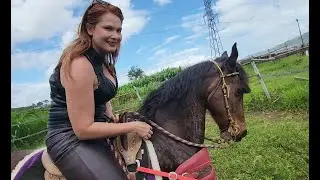 High Heel Horse Riding  #horse #sheepriding #goat #goatriding #donkey #donkeyriding #Buffaloriding