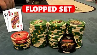 Flopping a Set in A 3 - Bet Pot At Orange City !!! -  Kyle Fischl Poker Vlog Ep 193