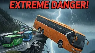 ख़तरनाक  😈 dangerous Challenge Bus Simulator Game Realistic heavy 