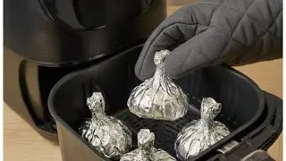 It's quick. I wrapped everything in foil and put it in the fryer.