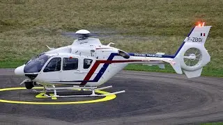 Airbus Helicopters H135 (Eurocopter EC135 T2+) Startup & Takeoff at Nancy #video #cool #engineering