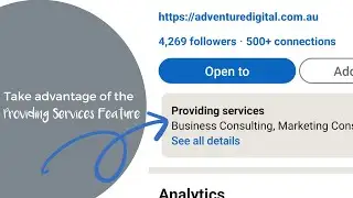 Taking advantage of the Providing Services feature of LinkedIn