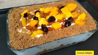 Easy Cold Dessert Mango Crunch Delight Recipe By Masara Kitchen - Caramel Crunch Delight Recipe