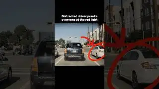 Distracted driver almost causes an accident 😂 #carfails #cars #baddrivers