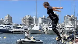 Marie Tabarly onboard Pen Duick VI final checked in before their grand finish sail around the world