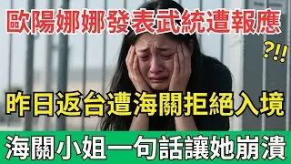 歐陽娜娜發表武統遭報應，昨日返台遭海關拒絕入境，海關小姐一句話讓她崩潰