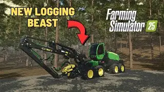 🌲 МОДЫ FS25 &mdash; НОВЫЙ мод лесохозяйственного комбайна John Deere 1270G в Farming Simulator 25 🌲