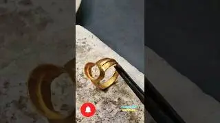 panna stone 💍 | making a ring | gold Ring | #goldring #shortvideo #jewellery