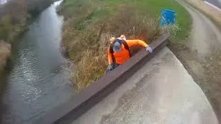 A windy day for sealing a bridge!