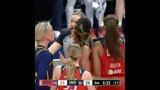 kiki iriafen and sophie cunningham get into it 🔥 #basketball #caitlinclark #wnba #indianafever