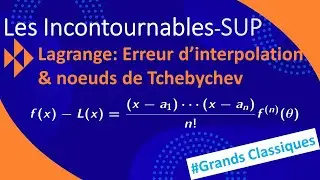 (Dérivation) Estimation de l'erreur dans l'interpolation de Lagrange - nœuds de Tchebychev