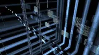Audio-Reactive Cubic Space with Electro Acoustic Violin Sounds - a new multimedia work image video