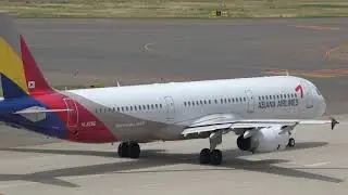 アシアナ航空 Airbus A321-231 HL8256 中部国際空港から離陸