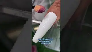 Bubble Bath Nails with Chrome 🛁💅🏽 Voiceover & The Process