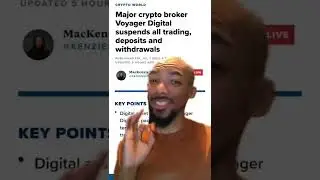 Major crypto broker Voyager Digital suspends all trading, deposits and withdrawals! | Not Good!