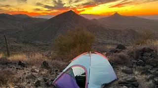 Solo backwoods camping in the Arizona desert!