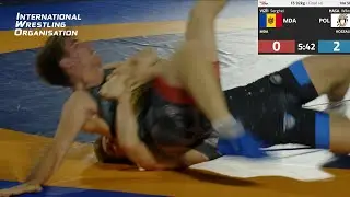 Wiktor Hasa  vs Serghei Viz&icirc;i International Polish Championships Wrestling U22 92kg GOLD