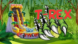 Backyard Party Rentals | T-Rex Slide & Palm Paradise Bounce House in Garrard County KY