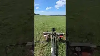 Tedding our alfalfa with our international 656 and pequea 26x hay tedder