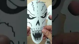 DIY Cool Paper Halloween Garland 💀🕷️ | #shorts