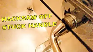 My Delta tub handle is stuck so I removed it with a hacksaw.
